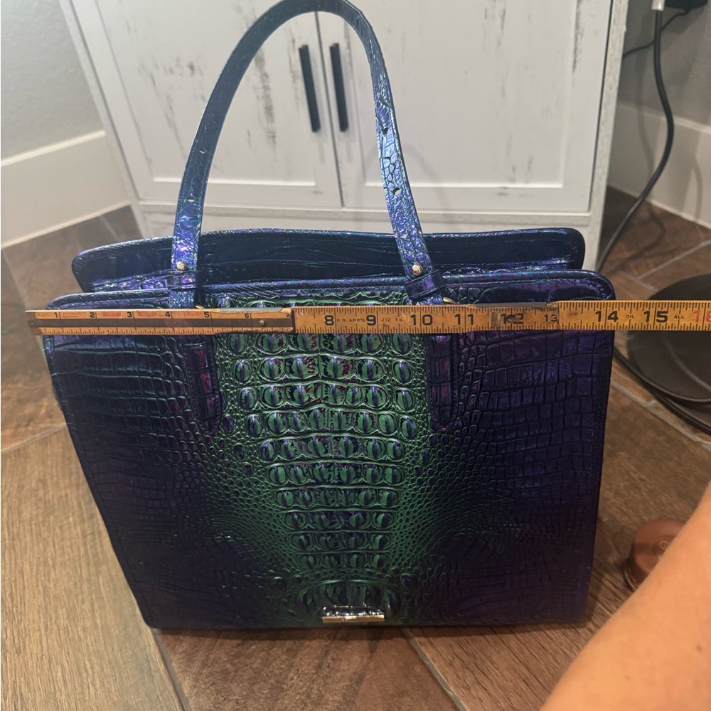 Brahmin Iridescent Blue and Green Shoulder Bag - Picture 7 of 7